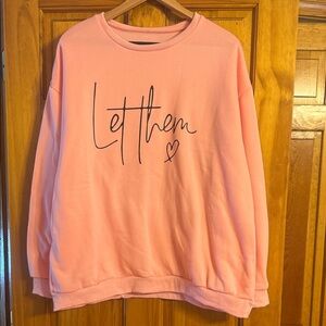 SHEIN Pink Graphic Sweatshirt